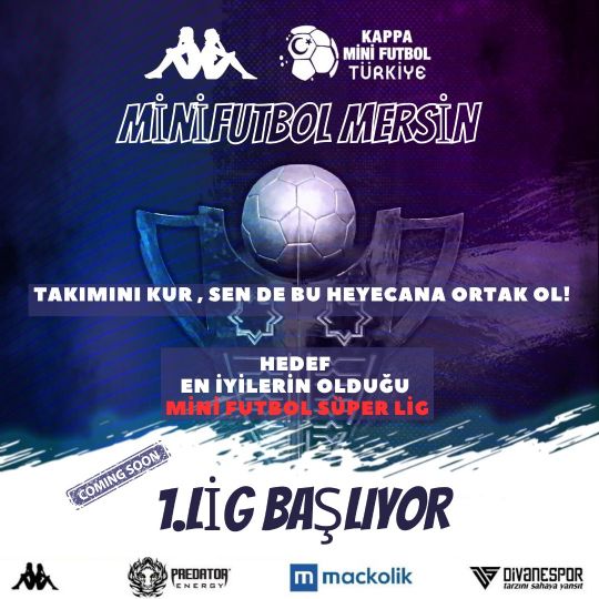 Mini Futbol Mersin 1. Lig Kaytlar Balamtr. 