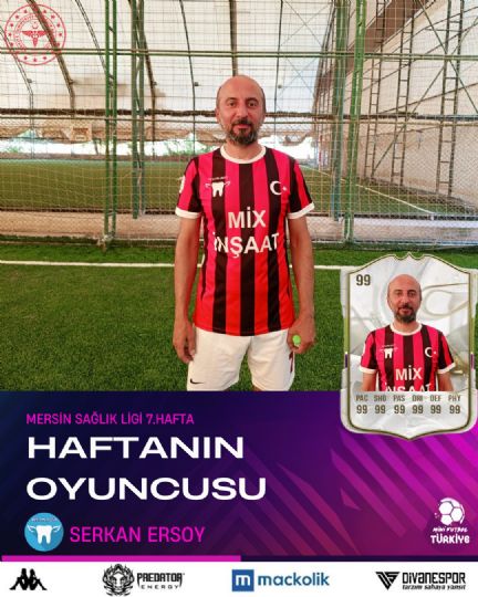 Mini Futbol Mersin Salk Ligi 7. Haftann En yi Oyuncusu Serkan Ersoy