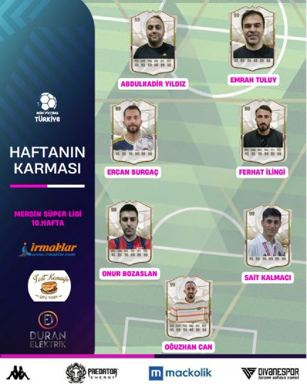 Mini Futbol Mersin Sper Ligi 10.Haftann Karmas